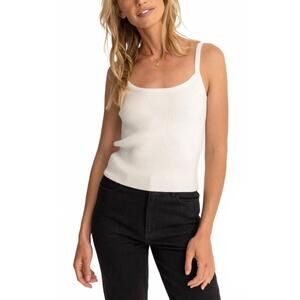 NEW RHYTHM. umi sweater tank top in white